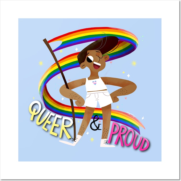 Queer & Proud - Trans Heart Wall Art by Gummy Illustrations